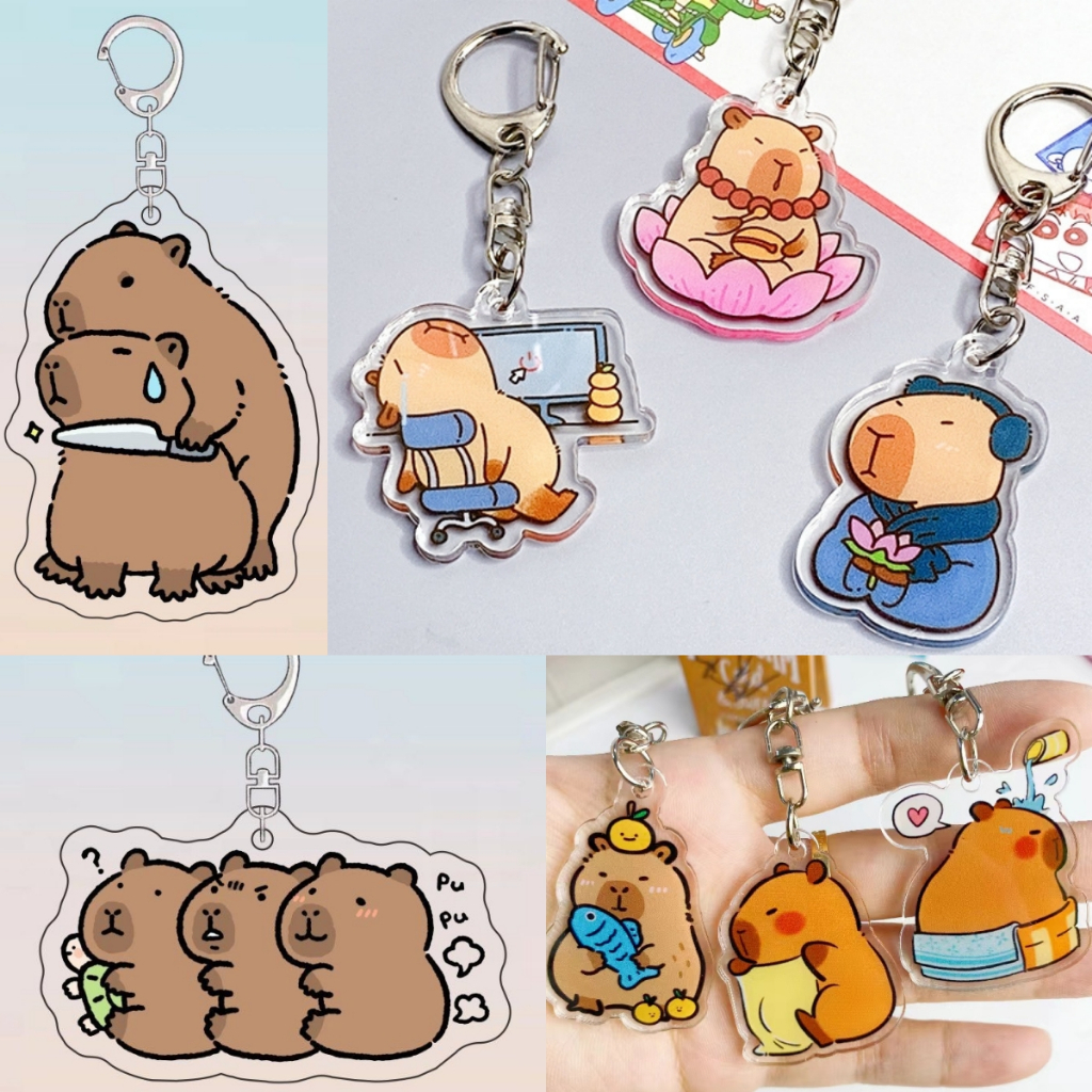 Móc Khóa Hình capybara Chất Liệu acrylic