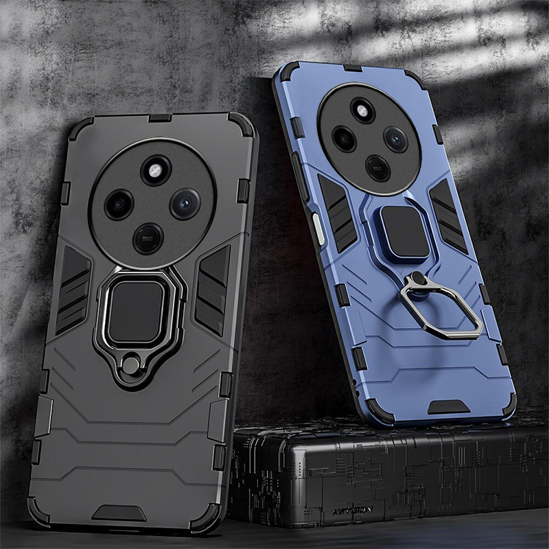 For Redmi 14C Case Shockproof Armor Stand with Holder Car adsorb Ring For Xiaomi Redmi 14C Back cover Phone Cases.