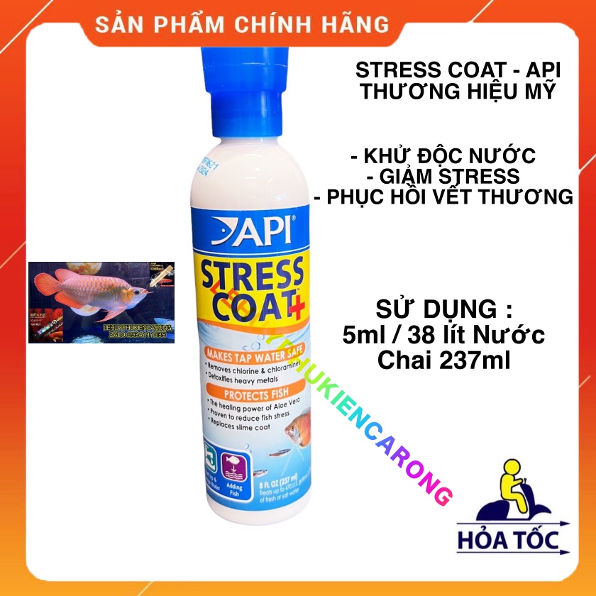 "hoàn tiền đến 10%" stress coat dung dịch khử độc nước, giảm stress cho cá chai 118ml 237ml 473ml