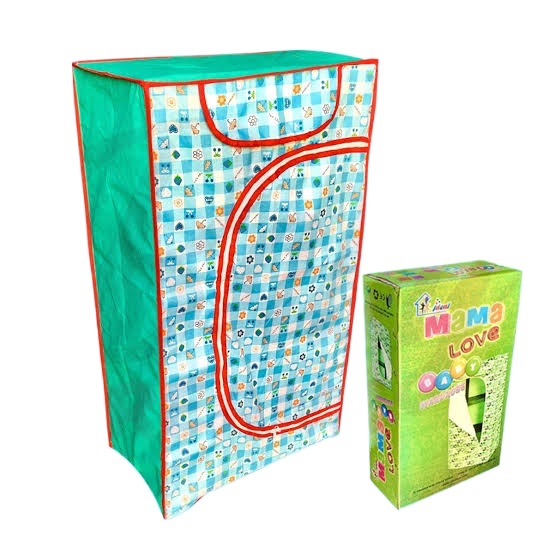Mama Love 3 Shelves Folding Wardrobe Almari For Kids