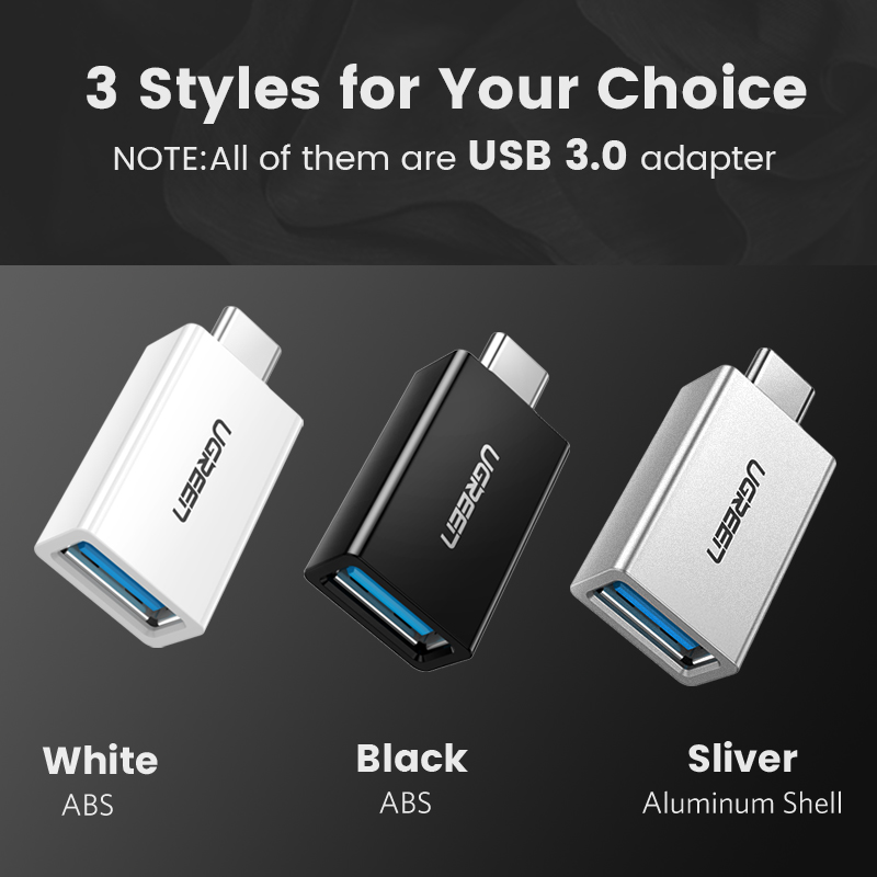 UGREEN USB-C Type C Male to USB 3.0 Female Adapter with OTG Function