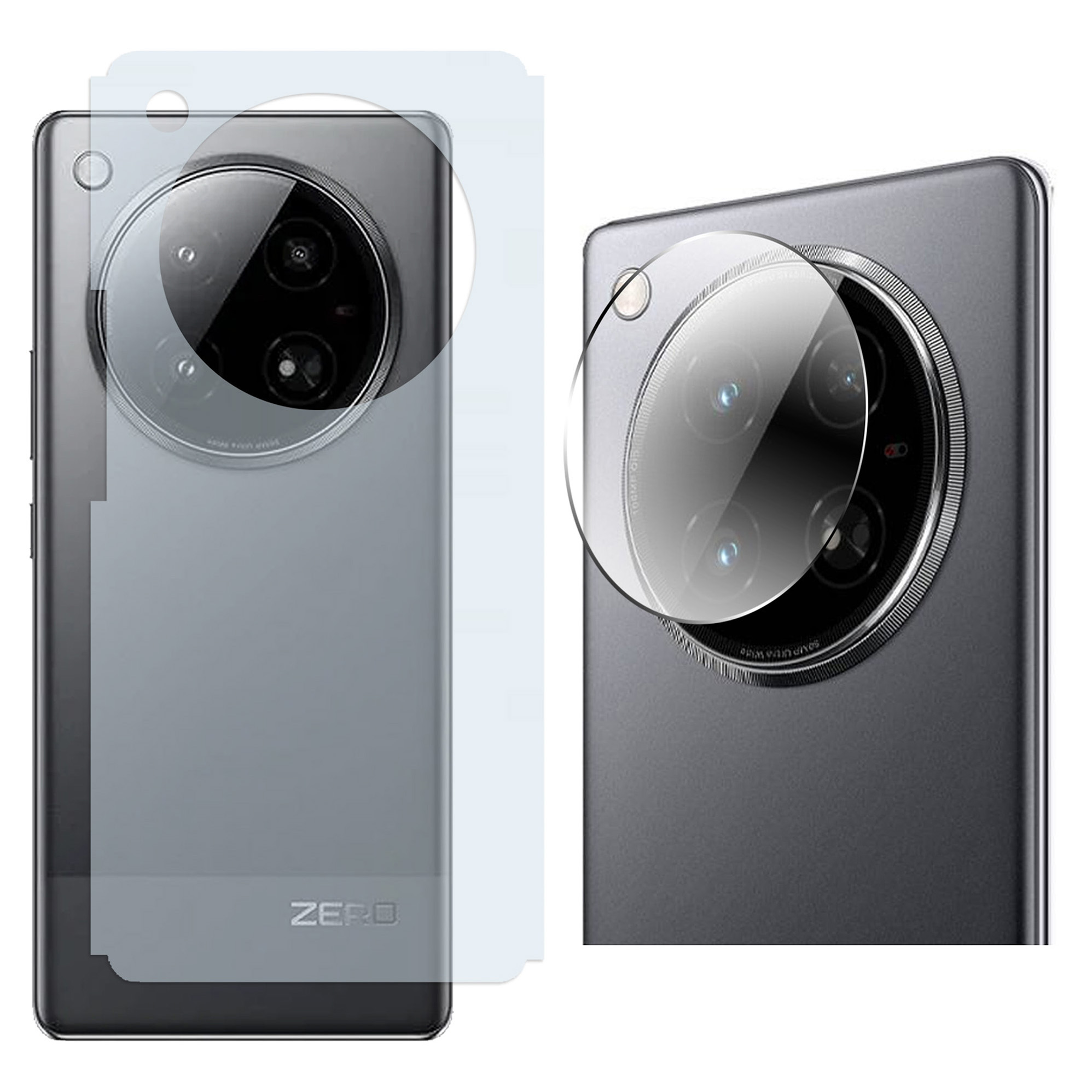 Infinix Zero 40 Soft Skin Sheet Back Matte Protector Soft Film Protector + Back Camera 9H Gorilla Flexible Ultra Clear Protector For Infinix Zero 40. 