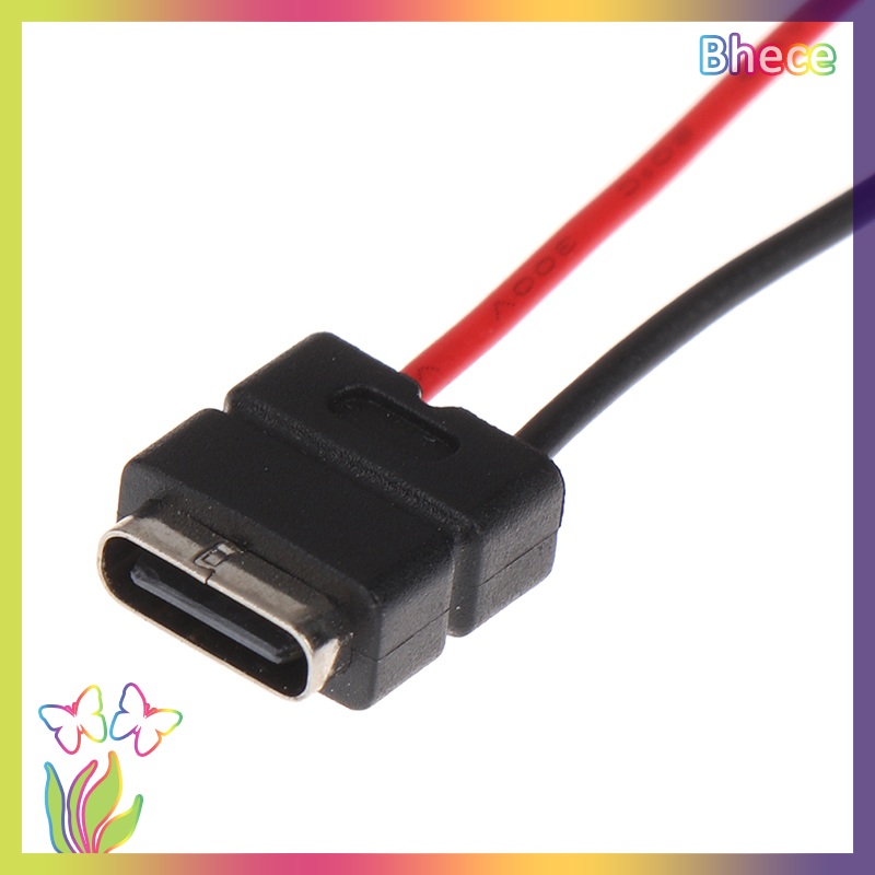 Bhece 1pcs USB Type C Waterproof Connector Welding Wire Female Socket Fast Charging Type-c Charging Interface Jack