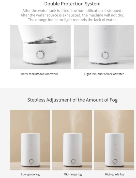 Ready Stocks!! XIAOMI YOUPIN ZhiBai Humidifier 4L / Mijia MJJSQ02LX 4L ...