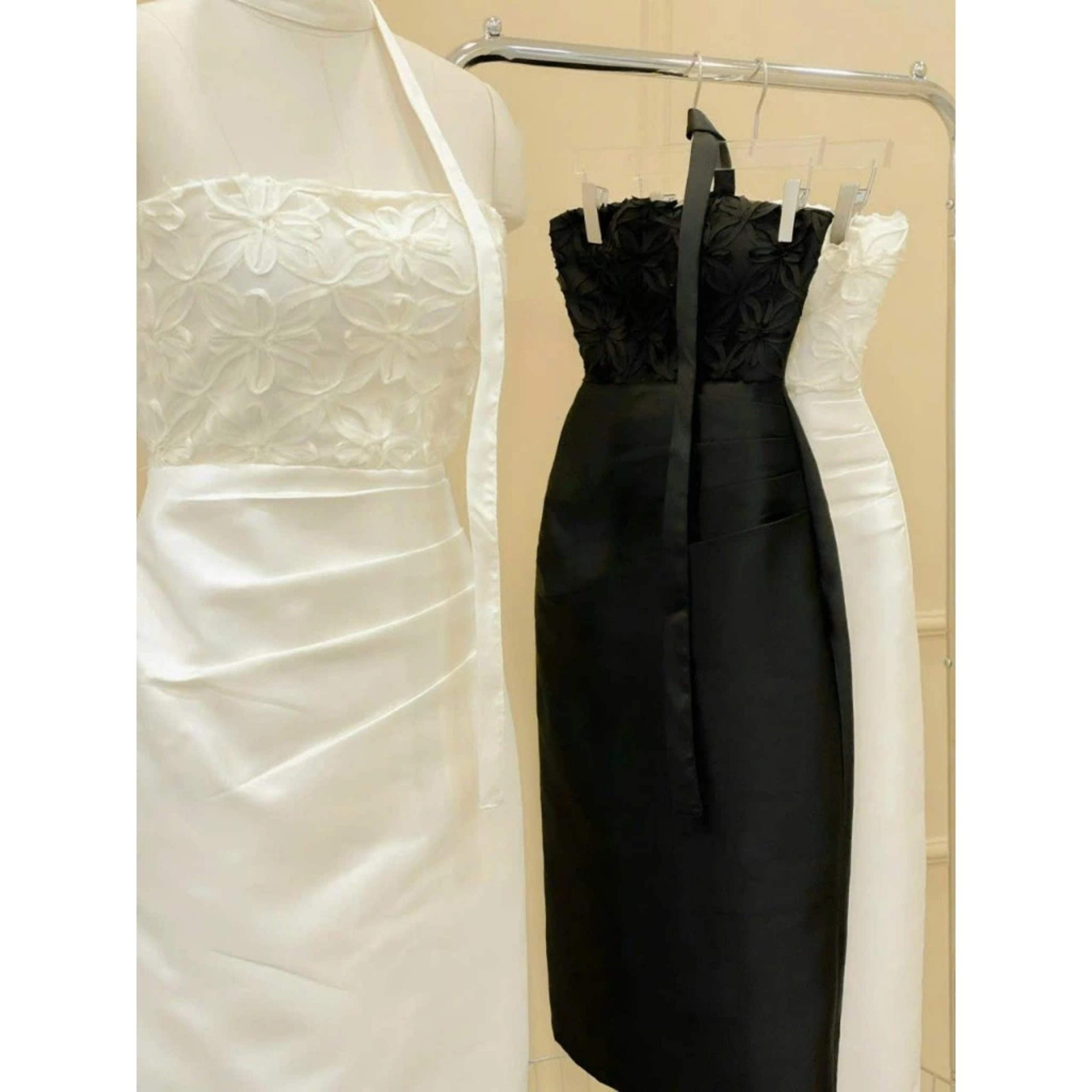 Đầm Dự Tiệc Ôm Body Phối Ren Nata BY8607