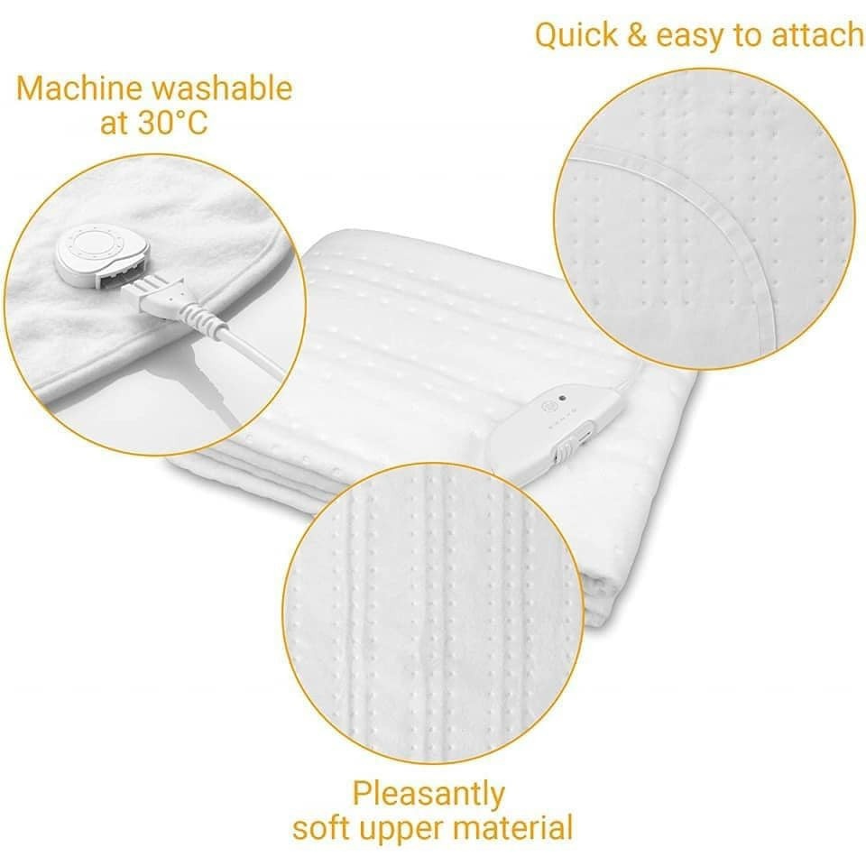 Đệm Sưởi Điện MEDISANA HU674 / HU676, KT 150cm x 80 cm, 3 Mức Nhiệt, Làm Ấm Nhanh, Giặt Được, Công Suất 60W, Electric Heating Blanket, Nhập Đức, BH 12 Tháng