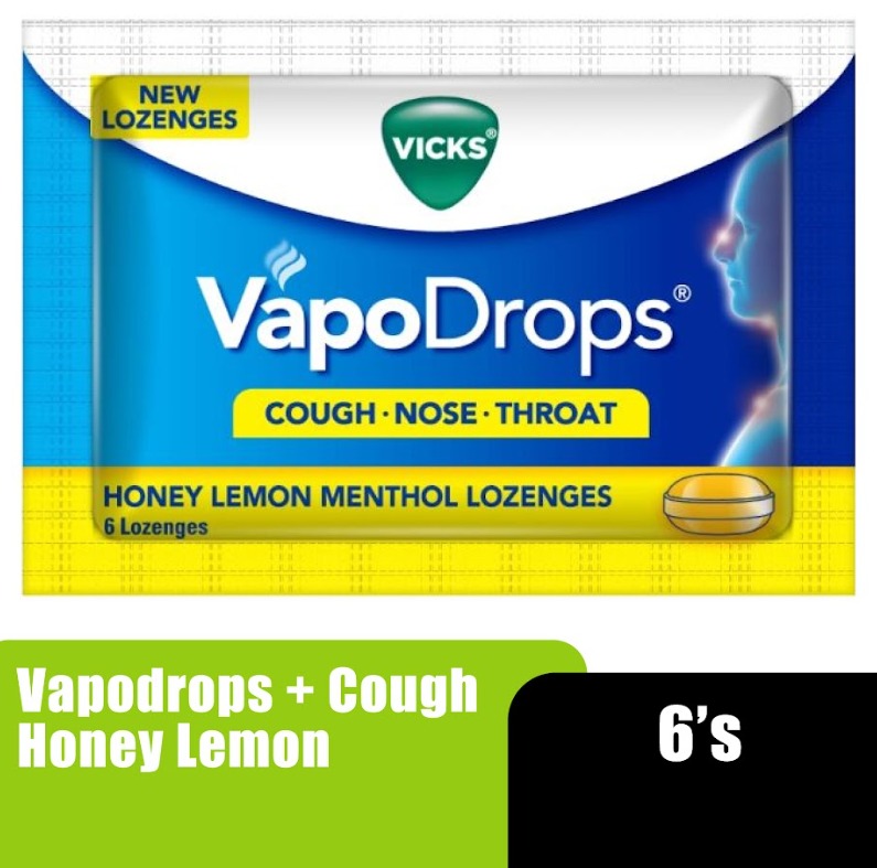 VICKS VAPODROPS + COUGH HONEY LEMON 6'S | Lazada