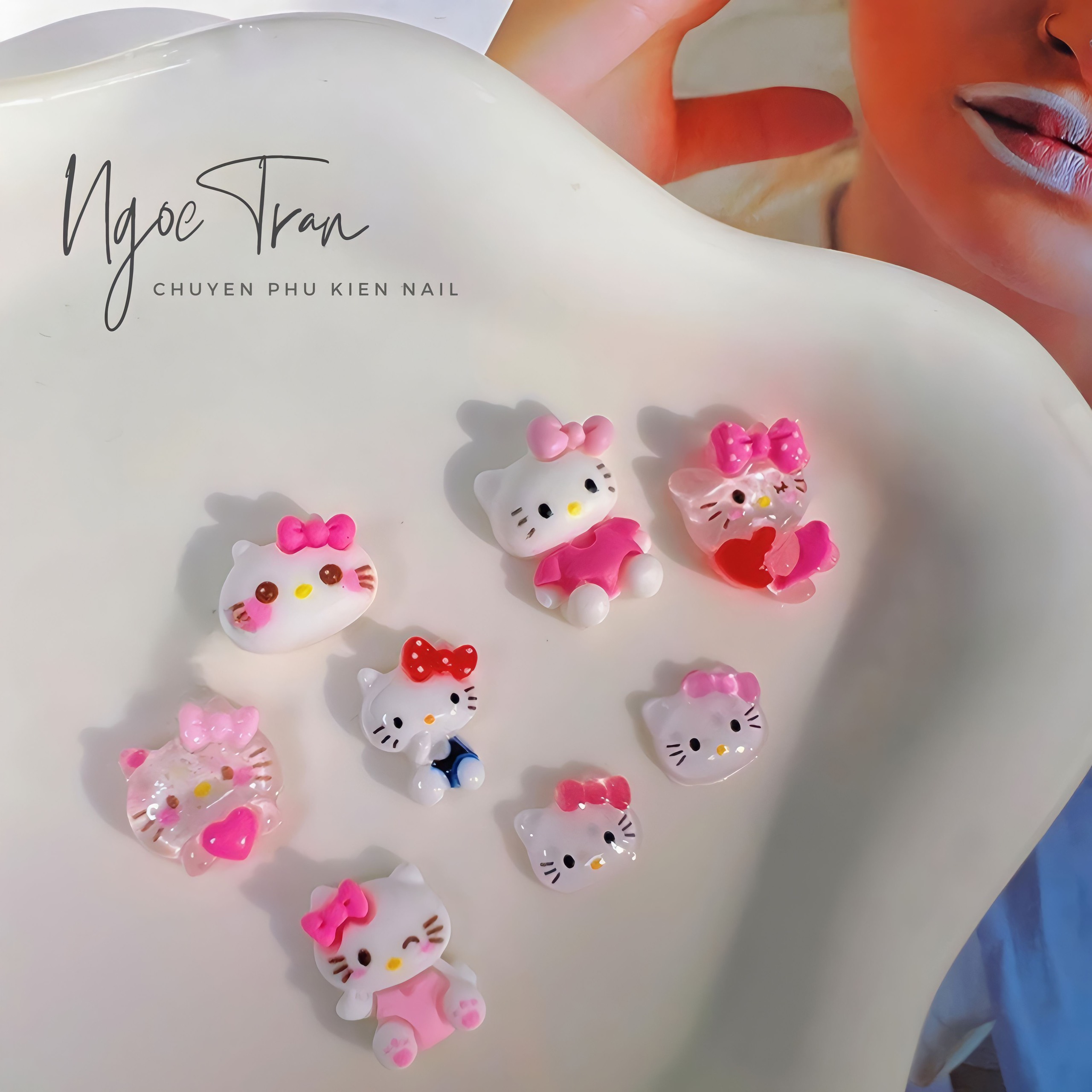 Charm Hoạt Hình HELLO KITTY | Trang Trí Móng Tay