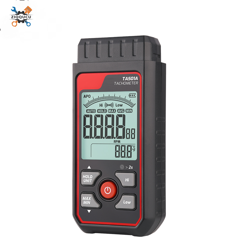 Diymore slope TASI TA501A Handheld Digital Tachometer 2.5-99999RPM Non-contact Laser Rotation Speed Meter for Motors Fans Washing Machine