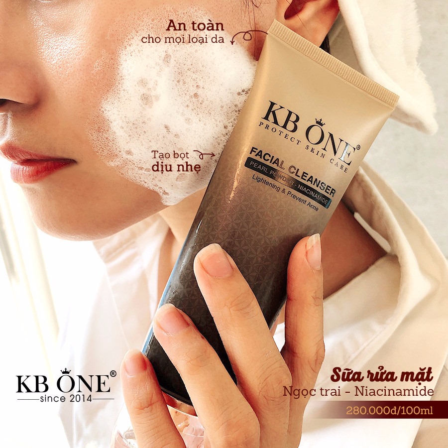 Sữa Rửa Mặt Ngọc Trai Sáng Da Kb One 50ml