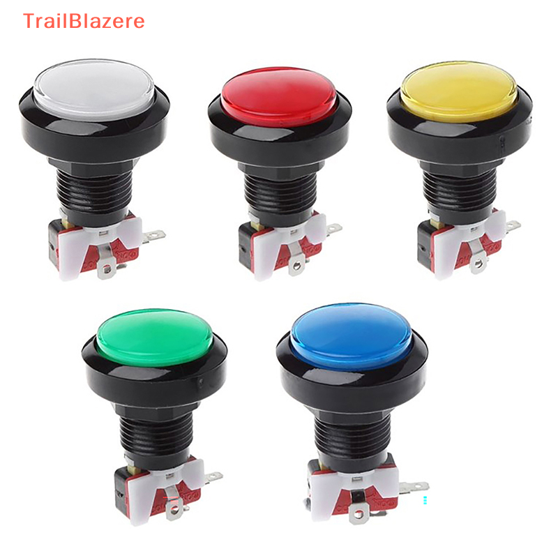 TrailB 1 cái 45 mét push button Arcade nút Led Micro chuyển đổi 12V Power Button chuyển đổi thiết lập màu xanh lá cây Vàng Đỏ Trắng Xanh