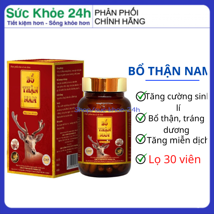 Viên uống bổ thận nam king time tăng cường sinh lý nam, bổ thận, tráng dương - hộp 30 viên