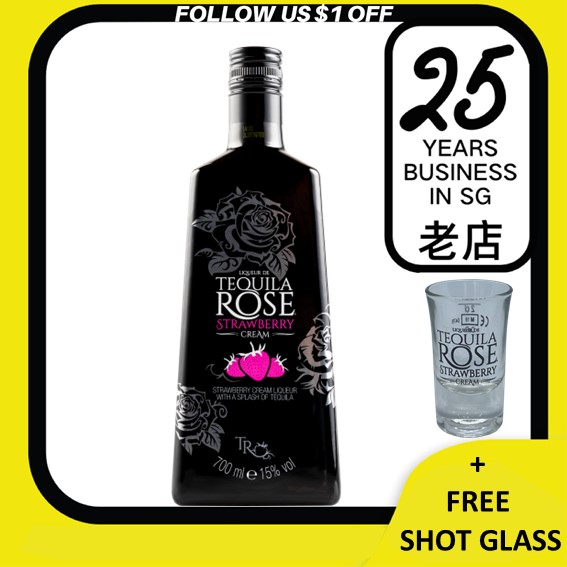 Official Importer Tequila Rose Strawberry Cream Liqueur 70cl w/o Gift