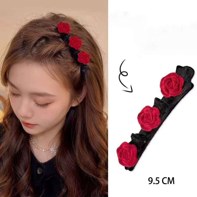 Enacolor Korea Fashion Red Fish Braided Hair Band Female Ins Student Birthday Gift for gf. 
