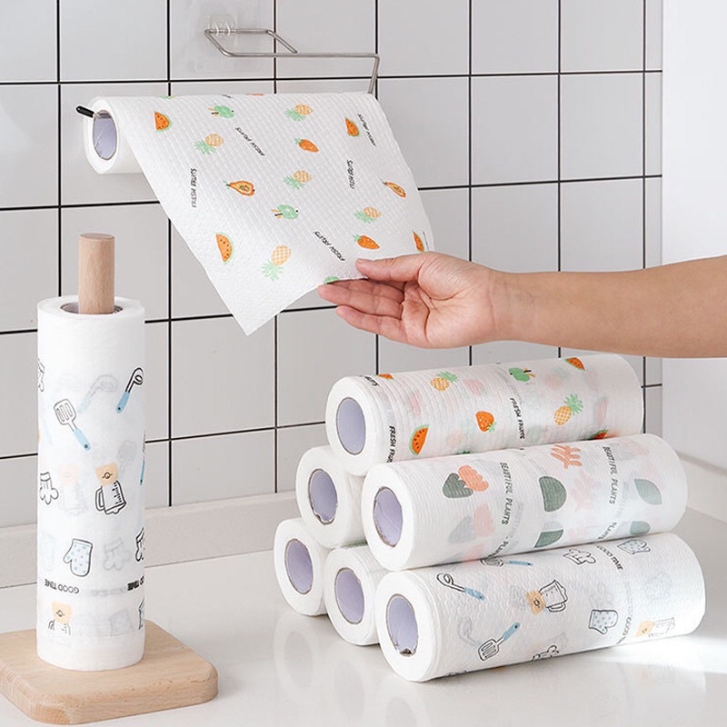 Roll paper wipe kitchen multi-purpose more sheets white super toughness washable được-giấy kitchen wipe-paper serviette