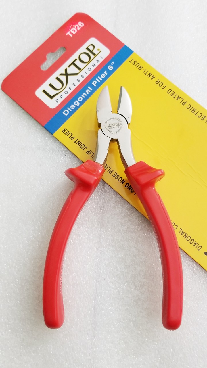 Kìm cắt LUXTOP - tay màu đỏ 7/180mm
