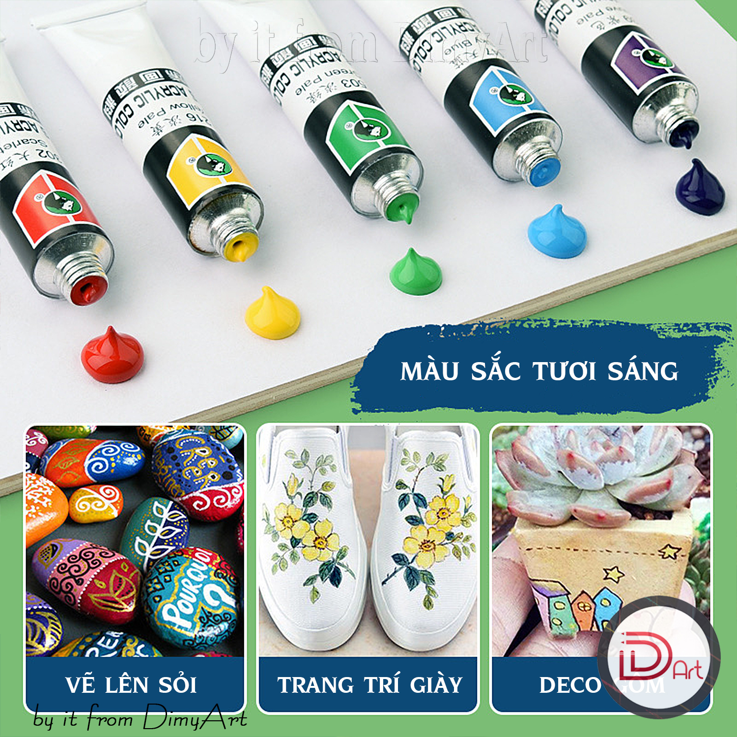 Bộ Màu Vẽ Acrylic MARIE'S Dạng Tuýp 12ml (12/18/24/36 màu)