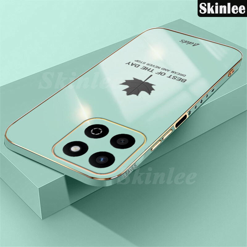 Phone case For Honor X7C Back cover Soft Shining Maple Leaves Design Cover For Honor X7C Cover cases. 