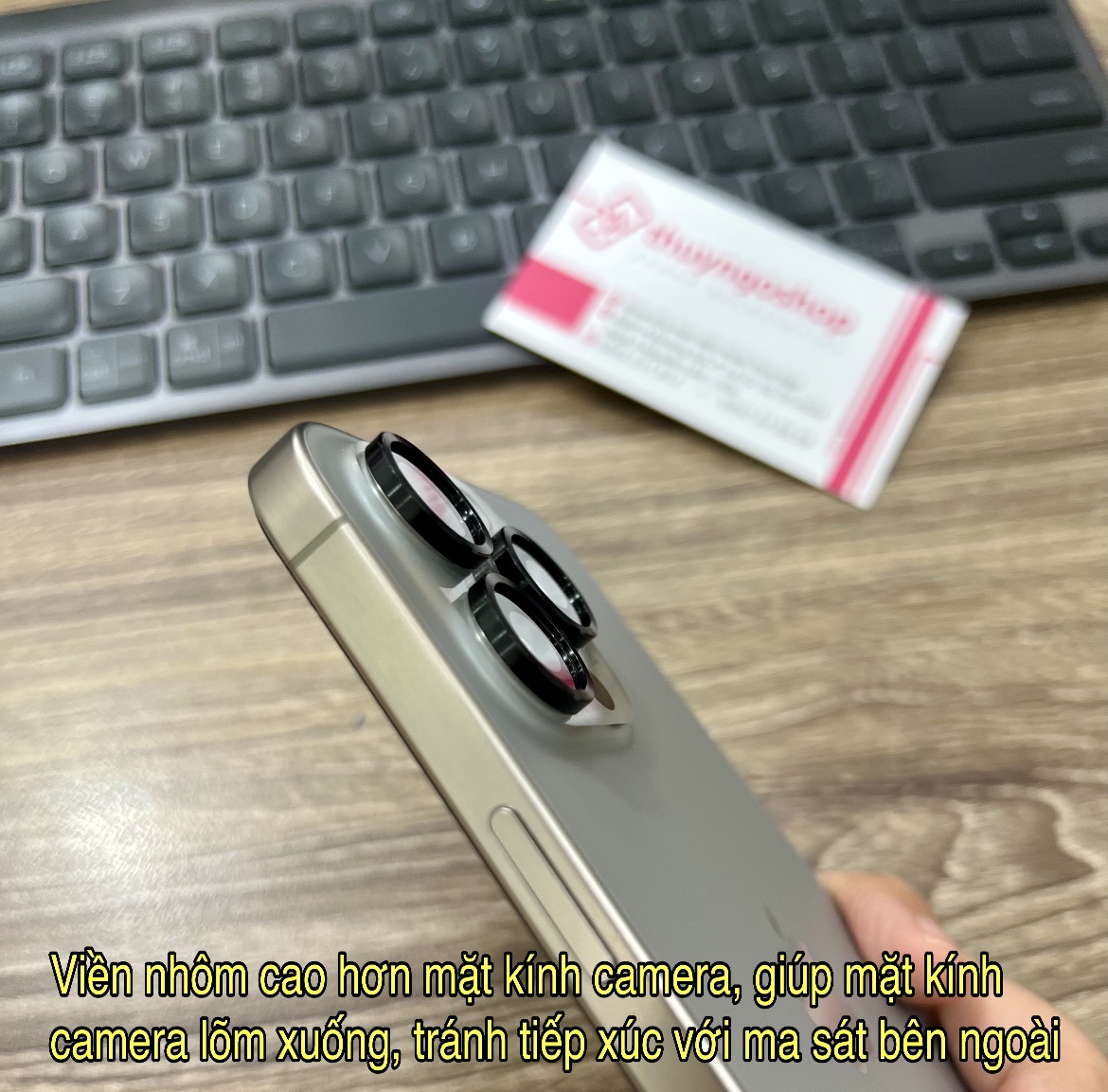 Viền nhôm camera siêu mỏng (ở giữa rỗng) iPhone 15 Pro Max - iPhone 15 Pro - iPhone 15 Plus - iPhone 15