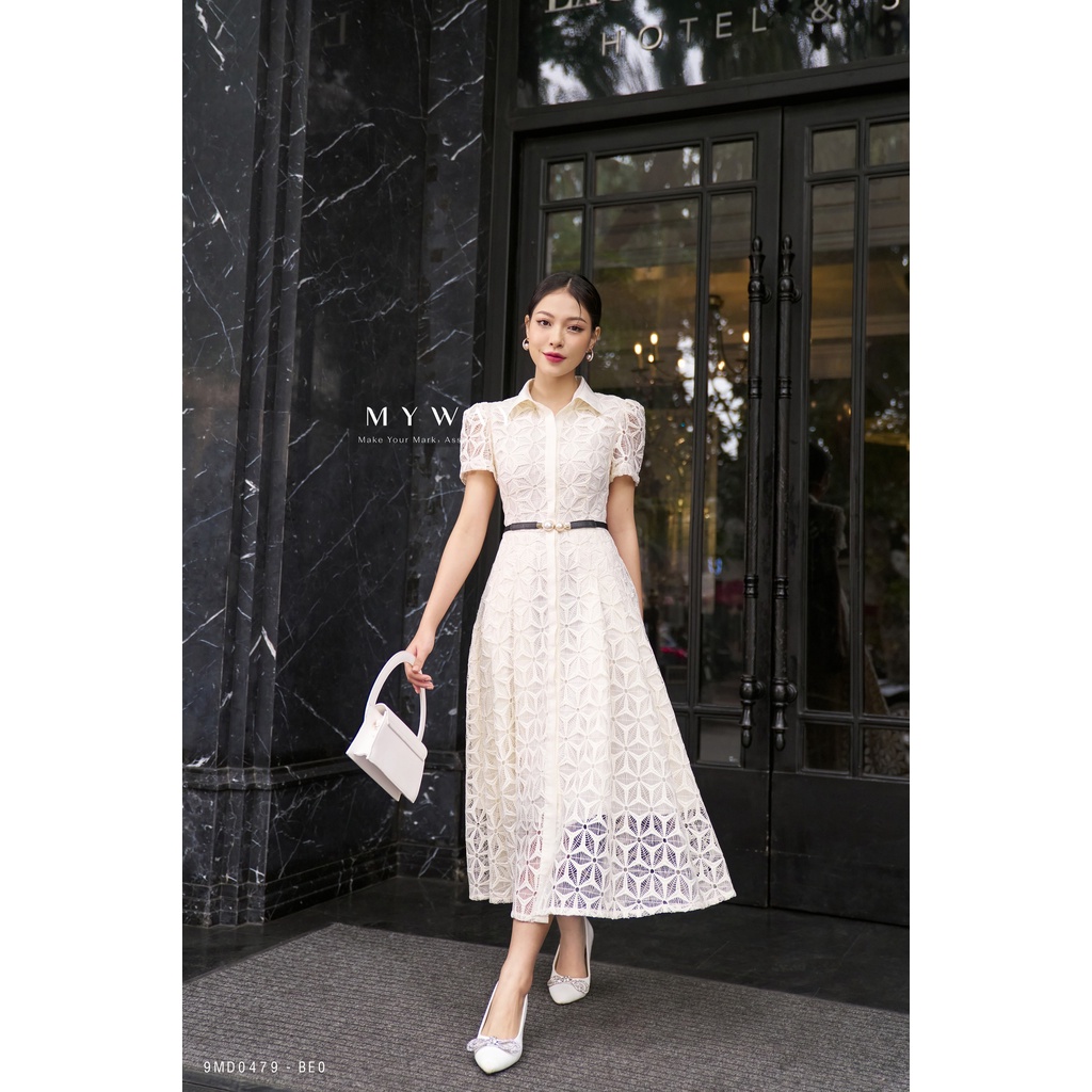 Đầm sơ mi công sở nữ my way cổ đức cao cấp 9md0479