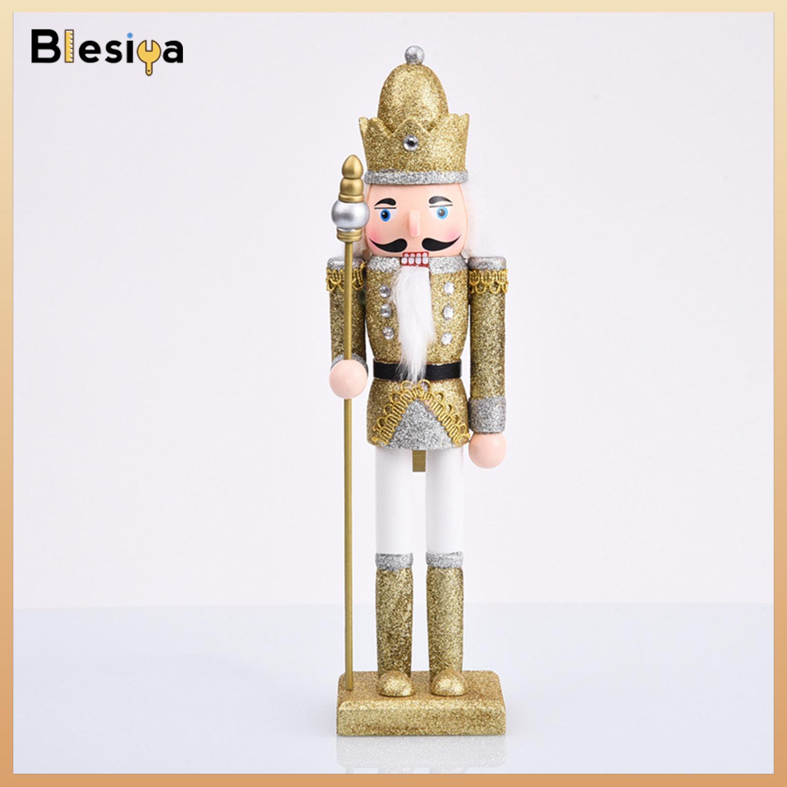 Blesiya Nutcracker Soldier Figure Decor, Christmas Nutcracker Figures, Xmas Nutcracker, Wooden Nutcracker for Kids Gifts Party Decor