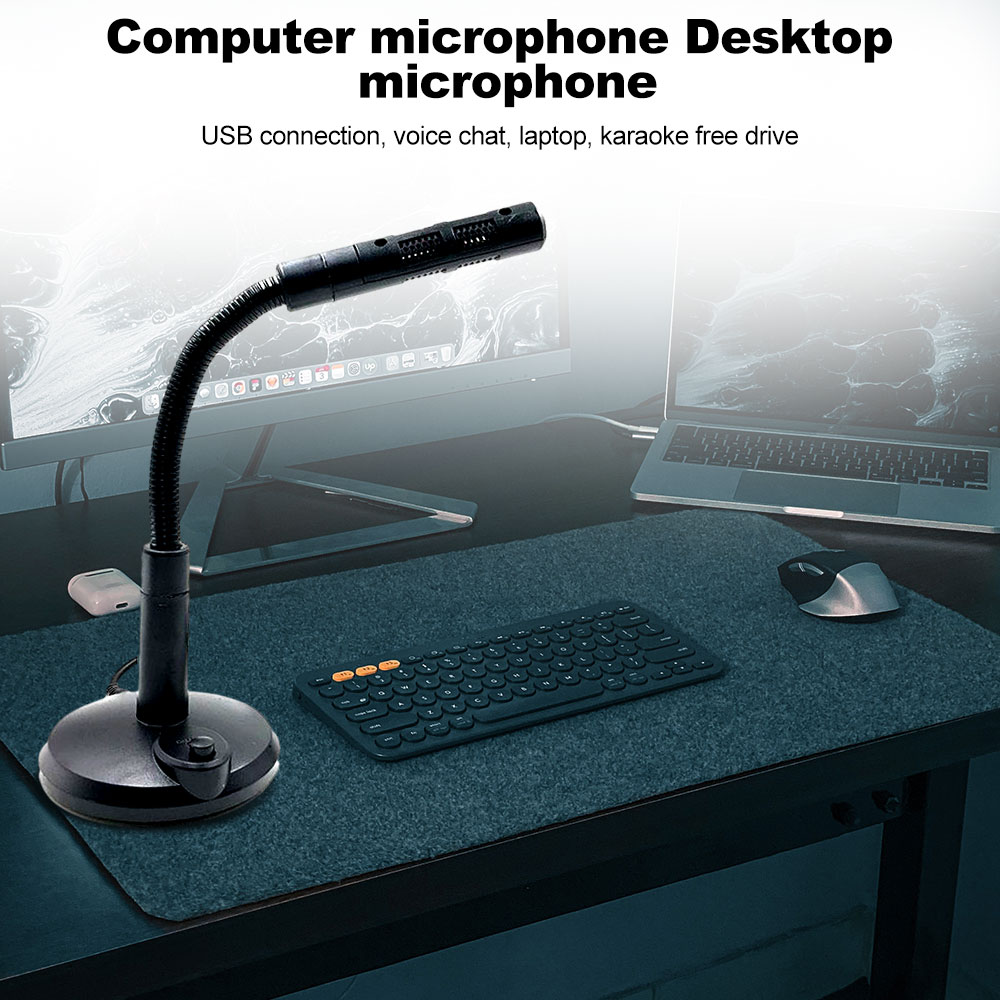 USB Computer Microphone USB Plug High Quality Noise Cancelling Recording Desktop Mic PC Laptop Online Chatting Live Streaming Gaming