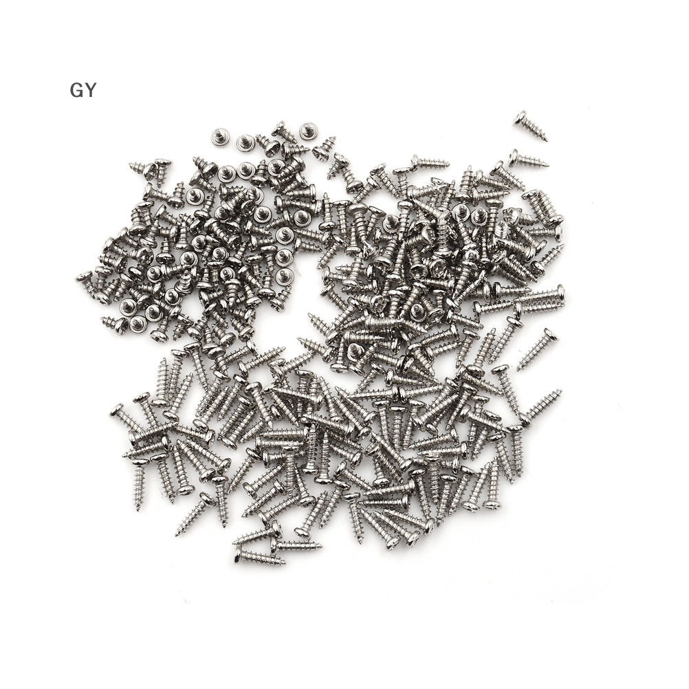 GY 100pcs M2 Screw Thread Diameter Round Head Cross Screws Self Tapping Screw
