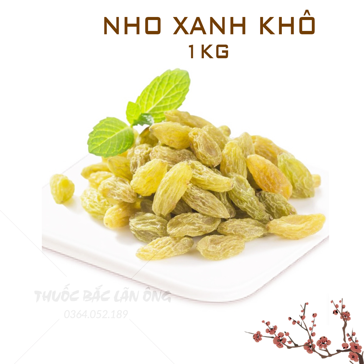 Nho xanh khô không hạt 1kg