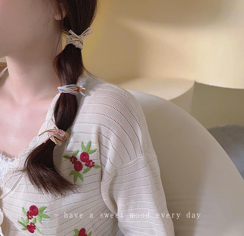 CỘT TÓC SET 02 THUN CỘT THẮT NÚT RAINBOW - SET 5 THUN CỘT TÓC MIX 3 VÒNG