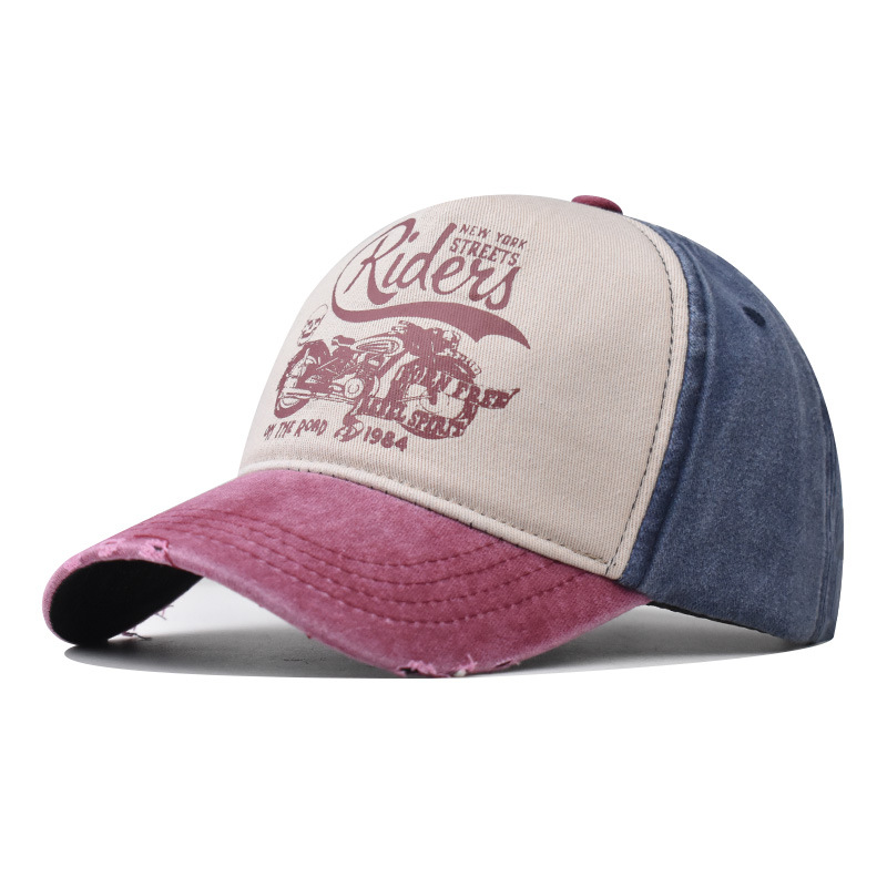%E3%80%90Wildfolk%20Studio%E3%80%91Baseball%20Cap%20Sun%20hat%20Retro-style%20Washed%20denim%20baseball%20cap%20Color%20matching%20Moto%20riders%20Spring%20Autumn%20baseball%20Hip%20Hop%20Fitted%20Cap%20-%20Image%202