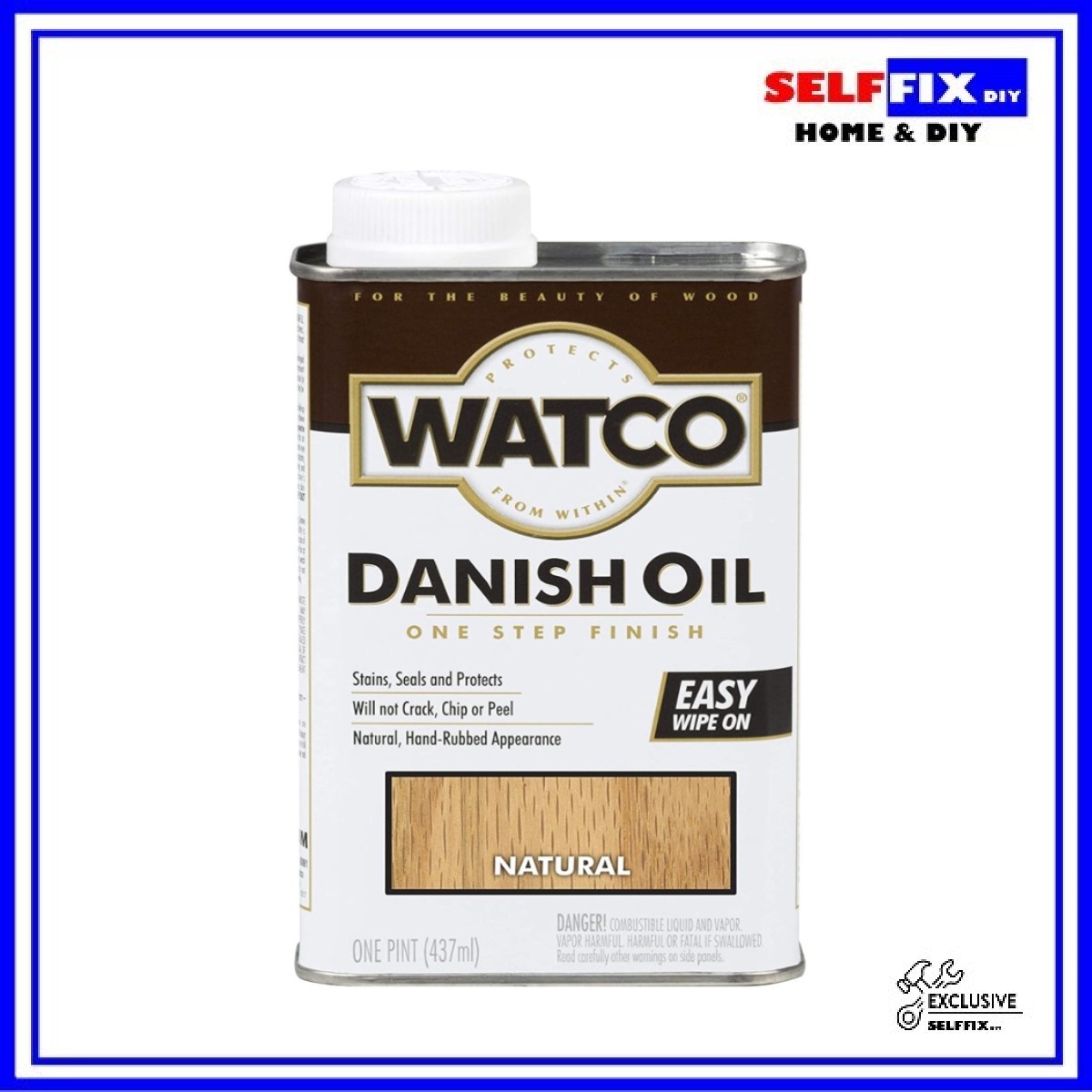 Watco Danish Oil Finish (Natural) 437ml Wood Oil
