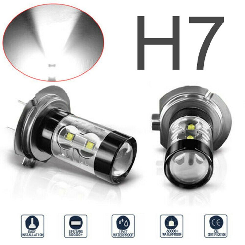 Upgrade Your Lights with 2pcs H7 160W LED Bulbs Waterproof and Long Lasting