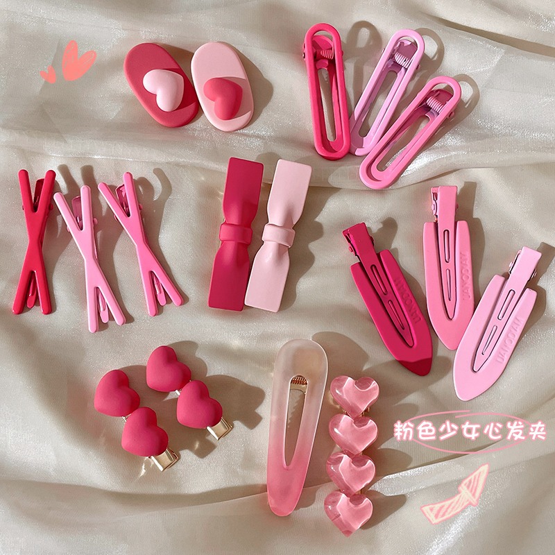 Set kẹp tóc heo hồng 19 món siêu xinh