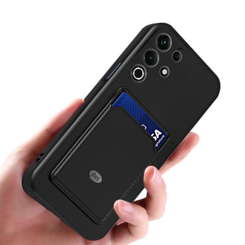 For itel S25 Ultra case Soft Card Holder Slot Silicone Wallet For itel S25 Ultra Back cover Phone cases. 