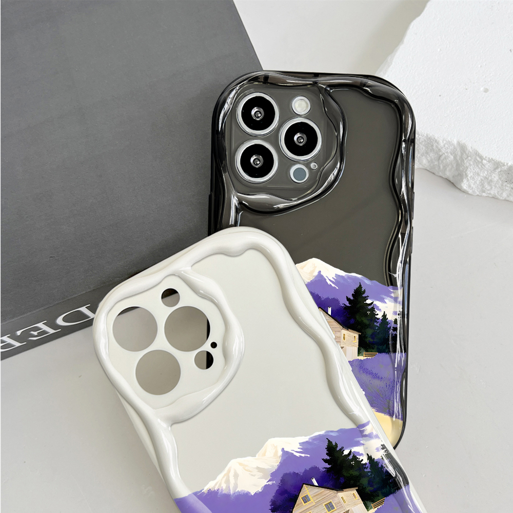 Jizetin%20for%20Realme%20C33%20Back%20Cover%20Purple%20Garden%20Curved%20Wavy%20Edge%20Soft%20Silicone%20Phone%20Case%20-%20Image%205