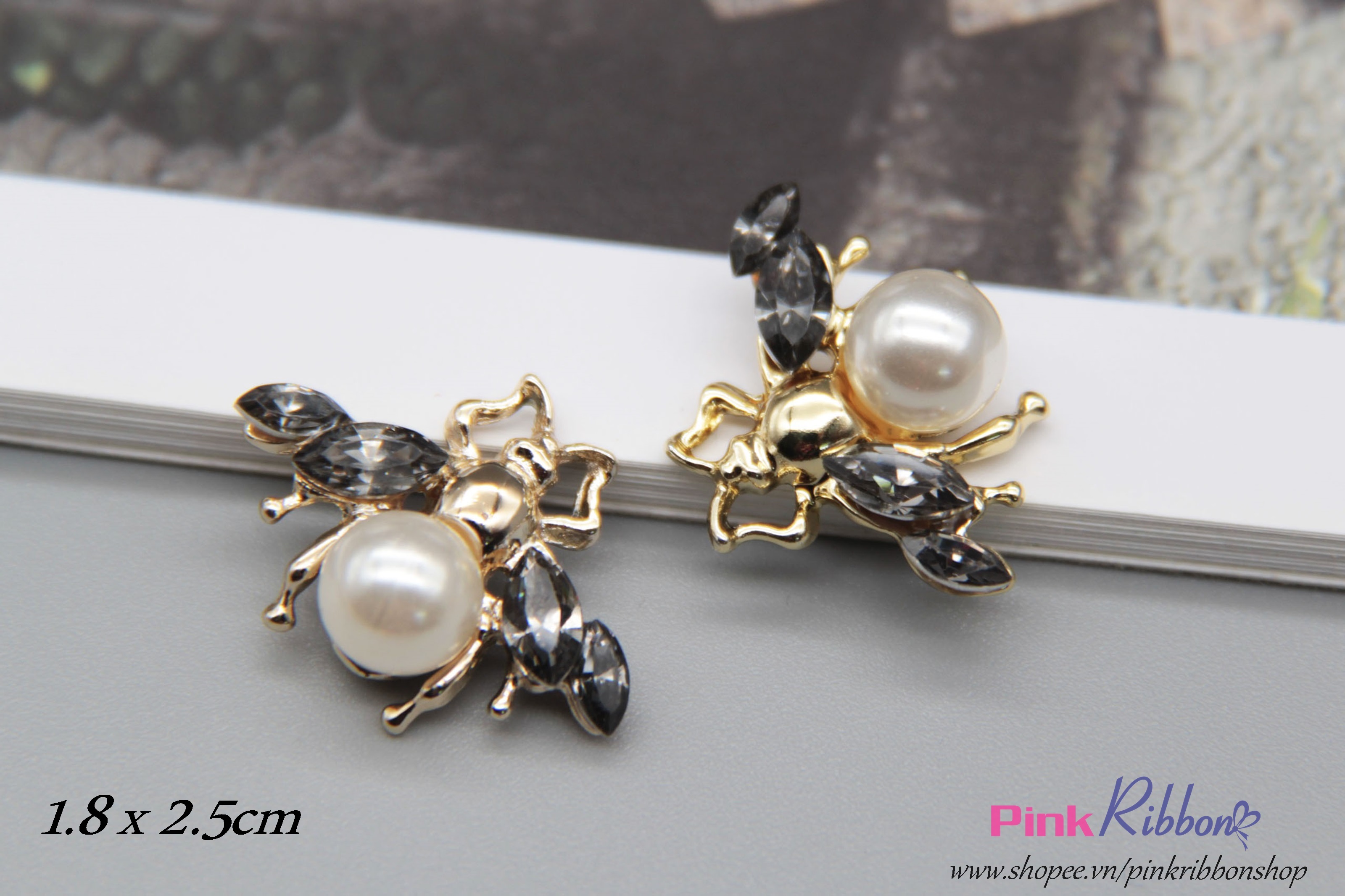Charm bọ rùa đá ghi/xanh