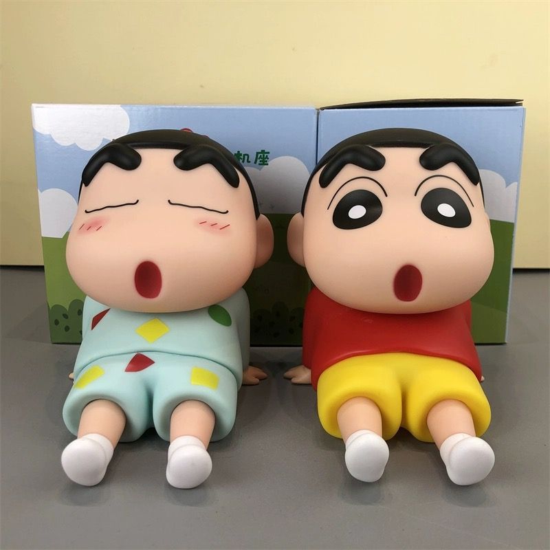 FG Crayon Shin-Chan Action Figures Mobile Phone Holder Desktop Decoration. 