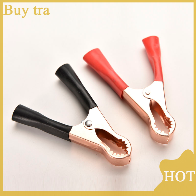 2pcs red black pin xe kiểm tra chì clip cá sấu cá sấu kẹp 50a 80mm