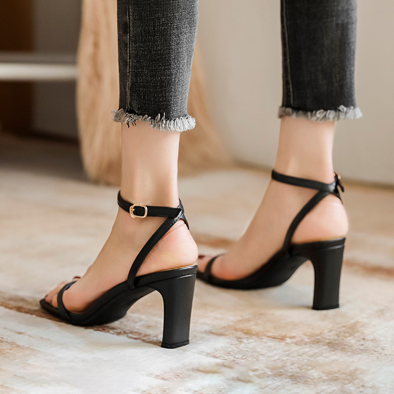 Giày Sandal DILY Quai Mảnh Gót Trụ 7cm_AA0279