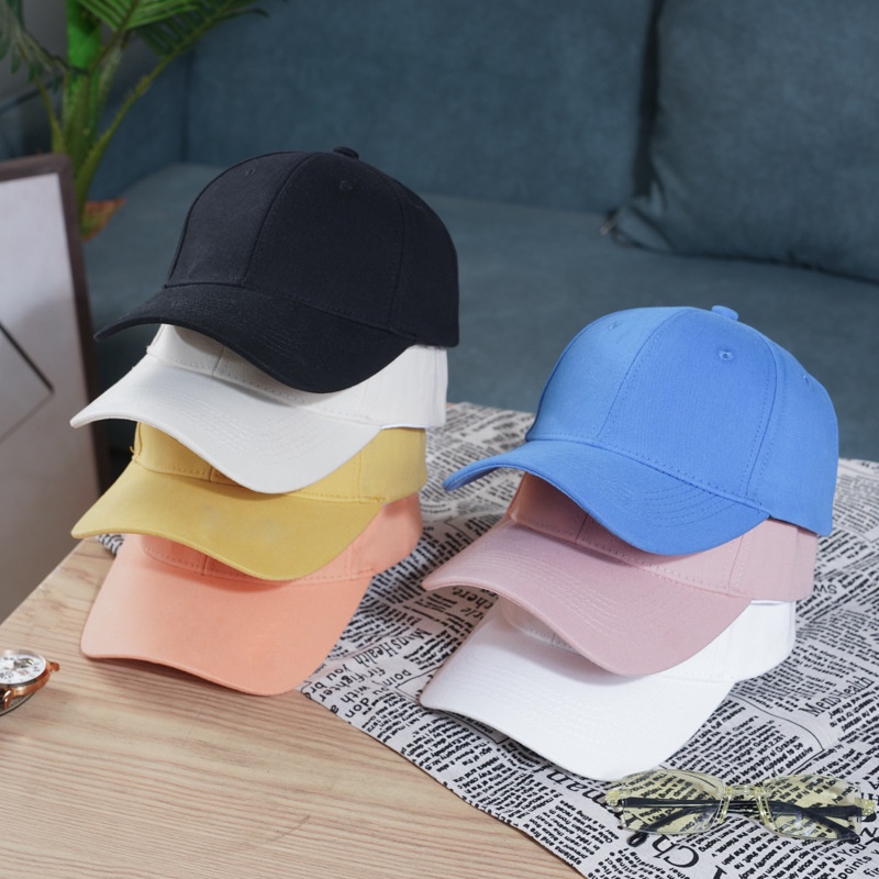 Solid Color Baseball Caps Sun Protection Peaked Cap Travel Hat Sun Hat