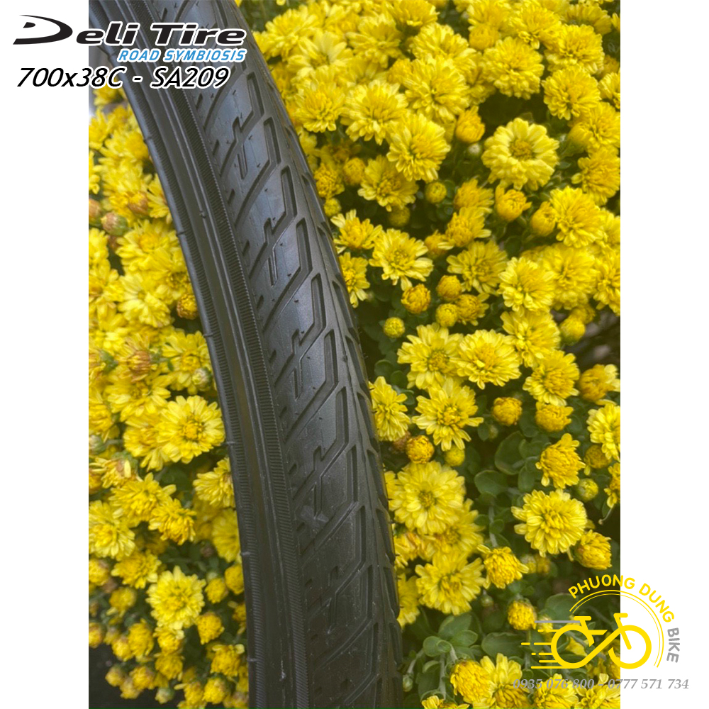 Lốp (Vỏ) xe đạp Deli Tire SA209 700x38C - 1 Chiếc