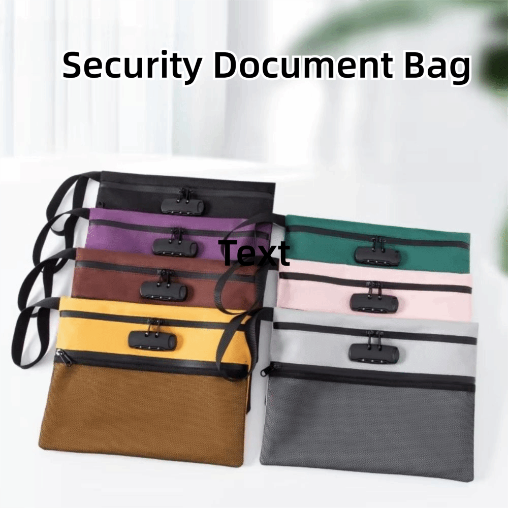 Wear-resistant Password Lock Document Bag Oxford Cloth Waterproof ...