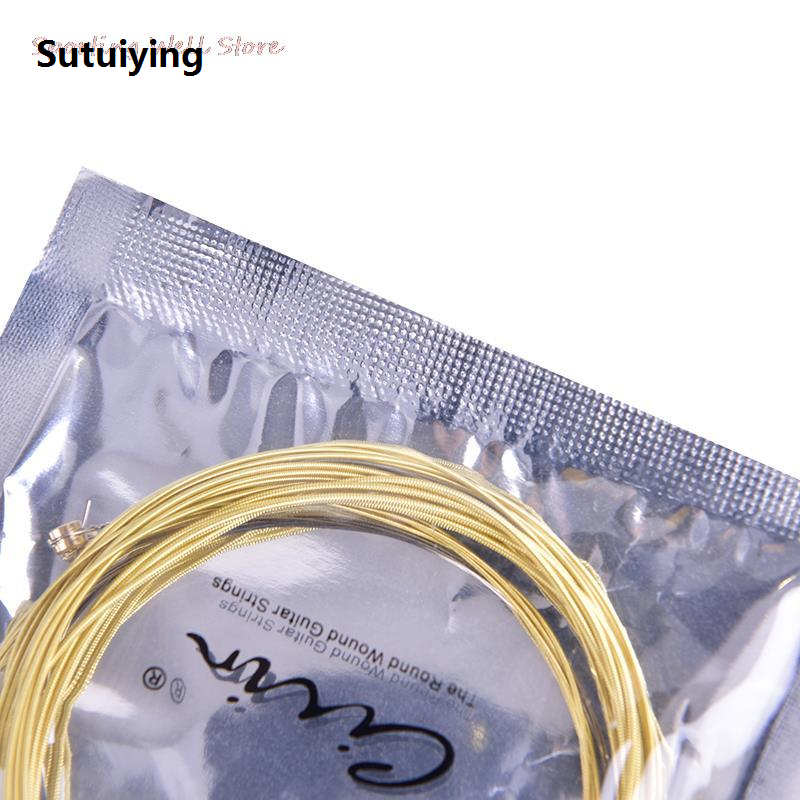 Sutuiying 6pcs/set Universal Acoustic Guitar String Brass Hexagonal ...
