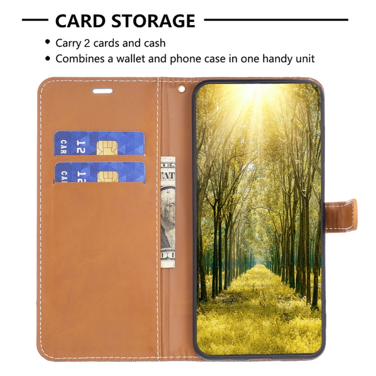 【HZSUNSKY】 For Xiaomi Redmi Note 13 Pro+ Color Block Denim Texture Leather Phone Case