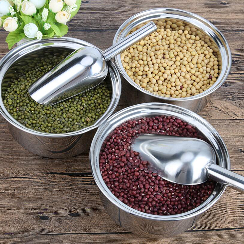 Stainless Steel Sweet Candy Ice Scraper Buffet Bar Food Measuring Scoop Shovel. 