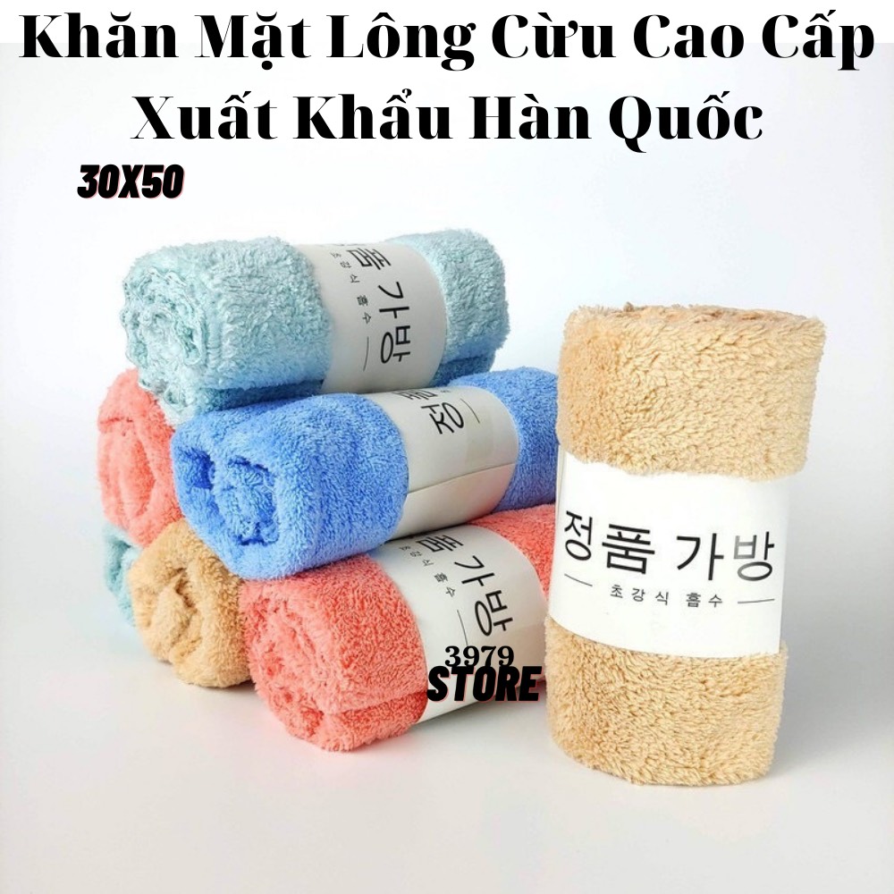Khăn Mặt Lông Cừu Xuất Hàn Cao Cấp 30x50