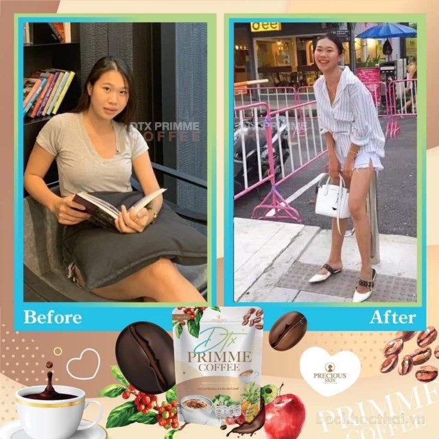 Cà phê giữ dáng đẹp da DTX Primme Coffee Thái Lan