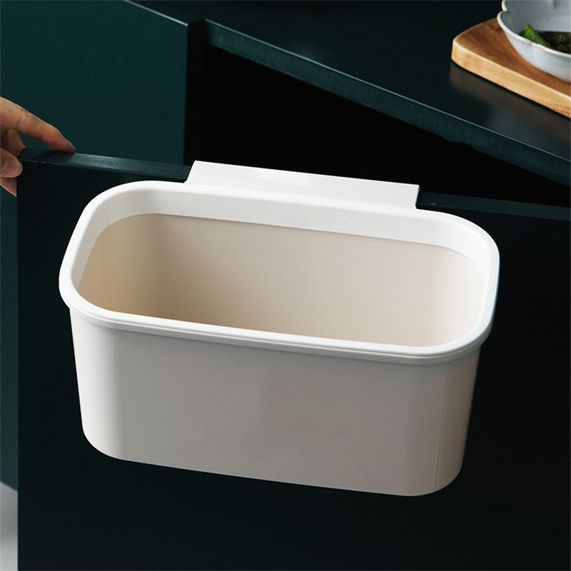 Home Large Capacity Bedside Hanging Basket Shelf Mini Kitchen Waste Bin Rubbish Container Cabinet Storage Rack. 