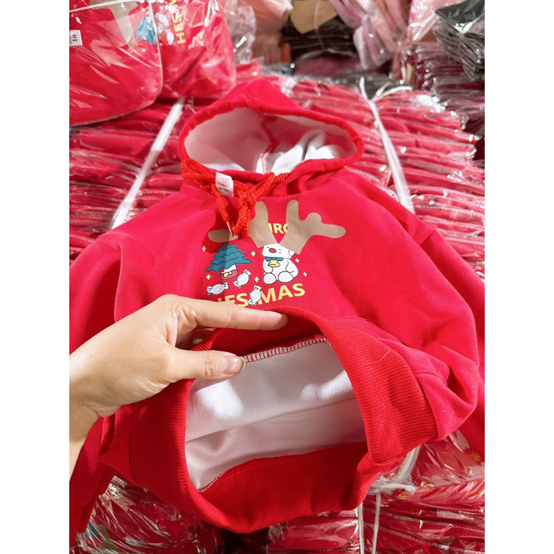 ÁO NỈ HOODIE NOEL CHO BÉ