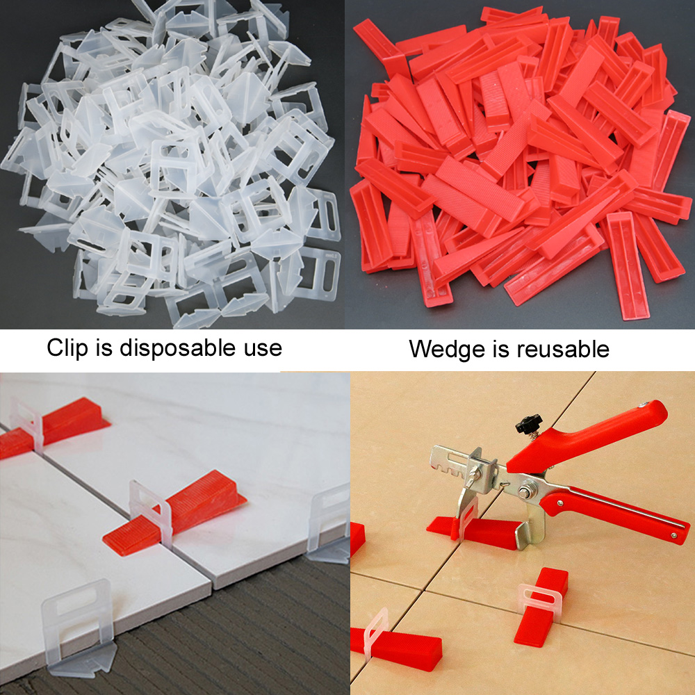  【PrimePicks123】Tile Leveling System 1mm 1.5mm 2mm 3mm Clips Wedges Illustration 